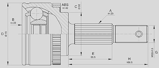 Open Parts Комплект съединения за Nissan Almera