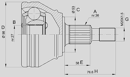 Open Parts Gelenk-Bausatz für Audi A3