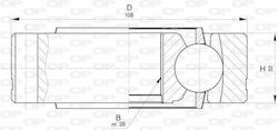 Open Parts Gelenk-Bausatz für Audi A1 Skoda Octavia