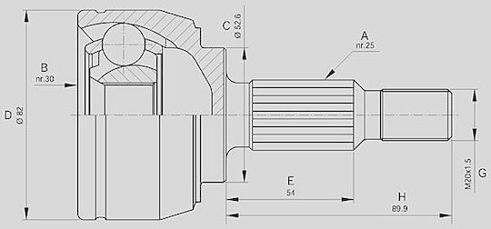 Open Parts Joint Kit for Renault Grand Scenic