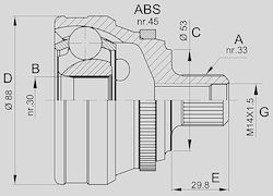 Open Parts Gelenk-Bausatz für Audi A4 / A6