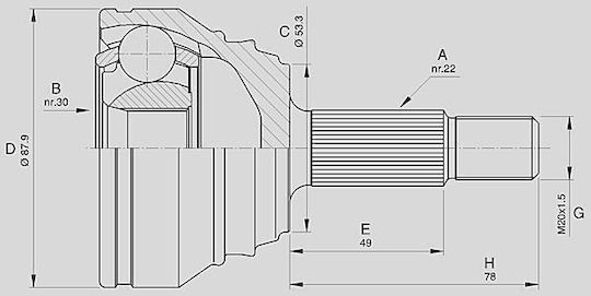 Open Parts Gelenk-Bausatz für Volkswagen Polo