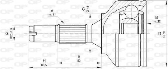 Open Parts Joint Kit for Peugeot 206