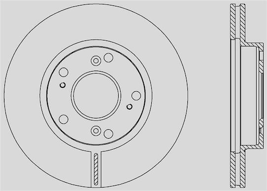 Open Parts Bremsscheiben 1Stück für Honda Civic