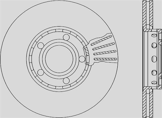 Open Parts Bremsscheiben 1Stück für Volkswagen Passat