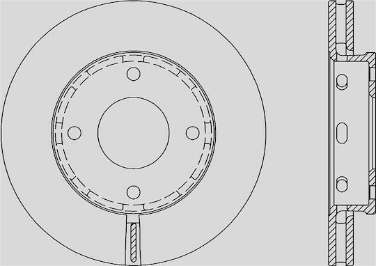 Open Parts Σετ Δισκόπλακες 1τμχ για Mitsubishi Colt