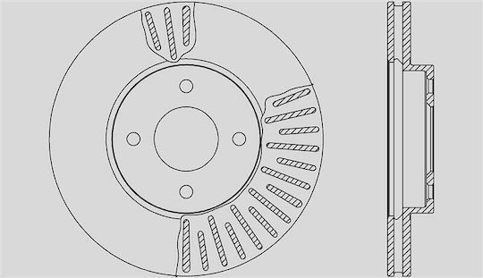 Open Parts Σετ Δισκόπλακες 1τμχ για Nissan Micra