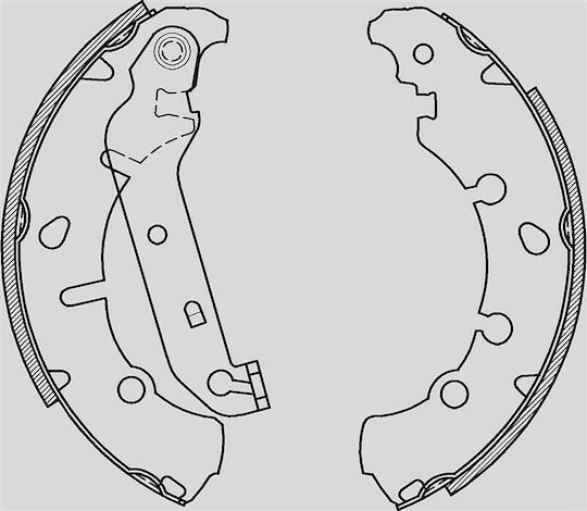 Open Parts Brake Shoe Set for Ford Fiesta / Fusion Mercedes-Benz V