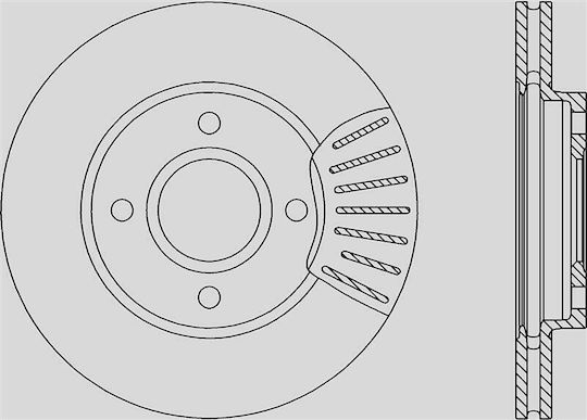 Open Parts Σετ Δισκόπλακες 1τμχ για Ford Fiesta Mercedes-Benz V