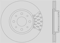 Open Parts Bremsscheiben 1Stück für Alfa Romeo Alfa 145 Fiat Bravo