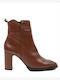 Wonders Women's Leather Ankle Boots Burgundy