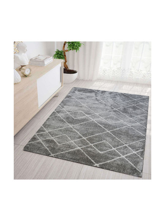 Soft Rug Rectangular Gray