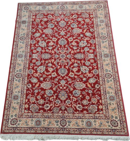 Χαλί Μάλλινο με Κρόσια 170x240cm Κόκκινο
