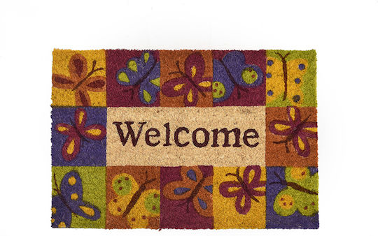 Entrance Mat made of Coir with Anti-slip Backing Multicolour 40x60cm