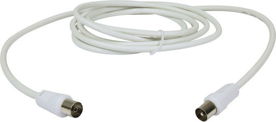 AvLink Cablu Antenă Coaxial de sex masculin - Coaxial de sex feminin Alb 2m (112.012UK)