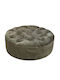 Stool For Living Room Upholstered with Velvet Green 90x90x30cm