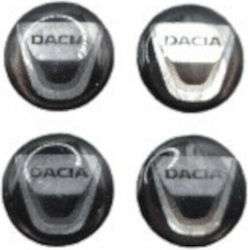Dacia Car Signal Stickers with Enamel Coating 1.4 x 1.4cm for Car Key 1pcs