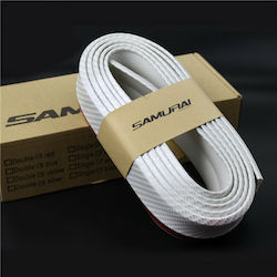 Samurai Αυτοκόλλητη Ταινία Αυτοκινήτου Carbon 250cm για Προφυλακτήρα Αυτοκινήτου σε Λευκό Χρώμα