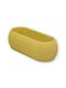 Plastic Flower Pot Yellow 20.8x8.7x6.8cm