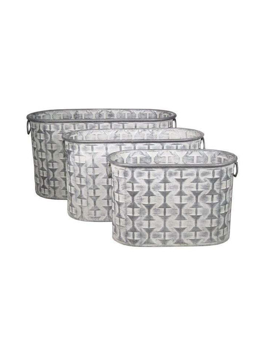 Floran Pot Silver 52x22x28cm