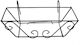 Hanging Pot Stand Metal Black 40cmx22cmcm.