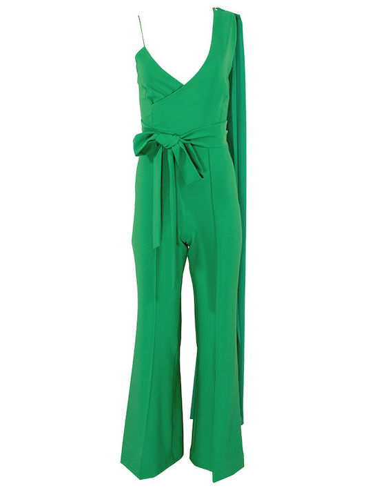 C-Throu Women's Sleeveless One-piece Suit Green