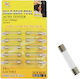 Car Fuse Set Glass Rounds 10pcs