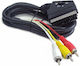 Cable Scart male - Composite male 1.8m Black 4424
