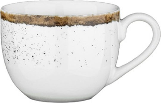 Lukanda Set of Cups Cappuccino Porcelain White 100ml 6pcs