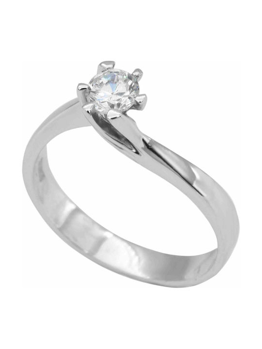 Single Stone from White Gold 14K