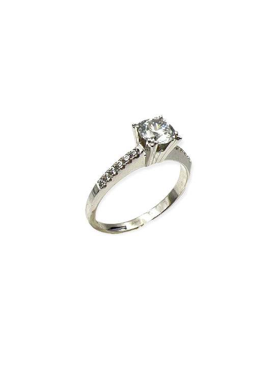 Single Stone from White Gold 14K