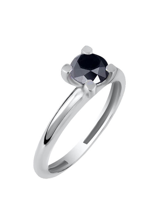 Single Stone from White Gold 14K