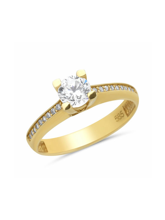 Single Stone from Gold 14K