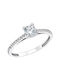 Single Stone from White Gold 14K