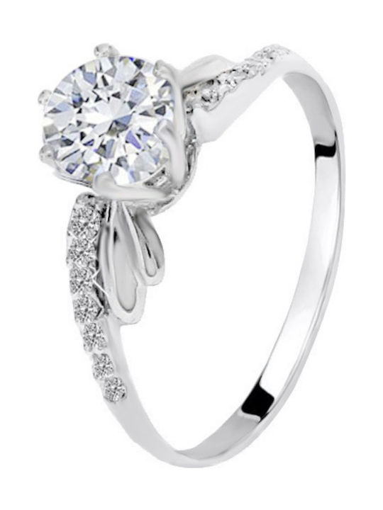 Single Stone from White Gold 14K