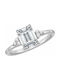 Single Stone from White Gold 14K