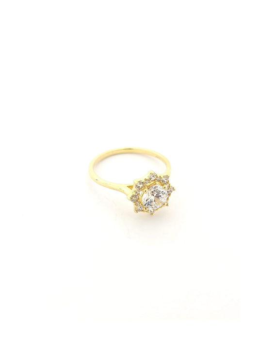 Kirkikosmima Single Stone from Gold 14K