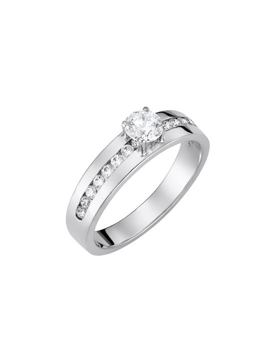 Single Stone from White Gold 14K