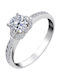 Single Stone from White Gold 14K