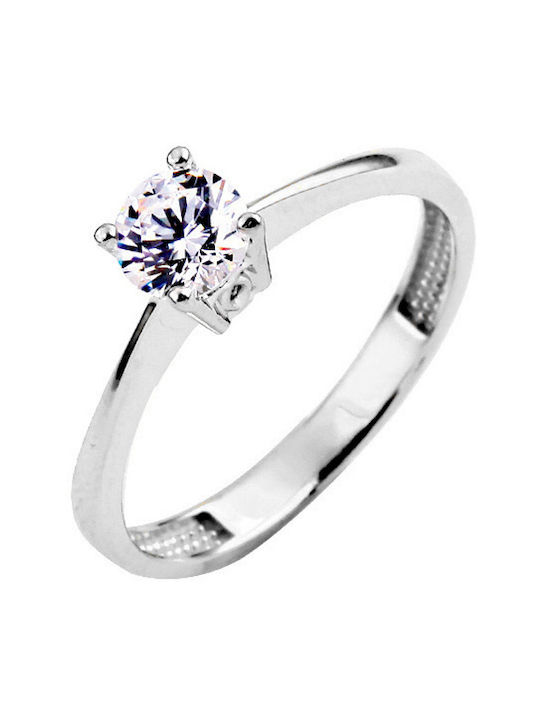 Single Stone from White Gold 14K