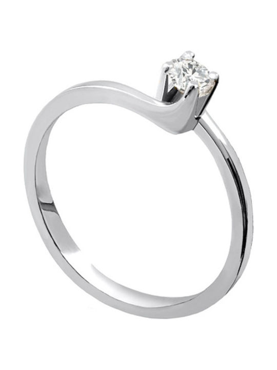 Single Stone from White Gold 14K