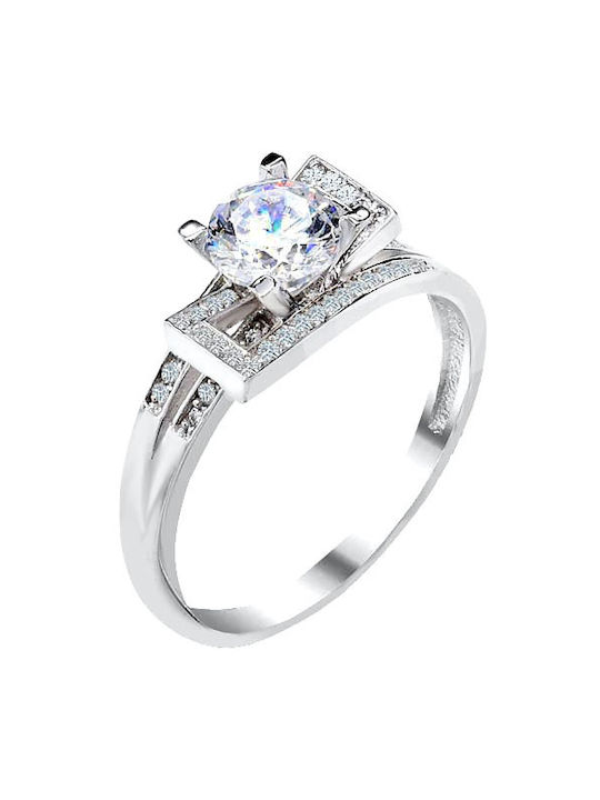 Single Stone from White Gold 14K