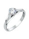 Single Stone from White Gold 18K