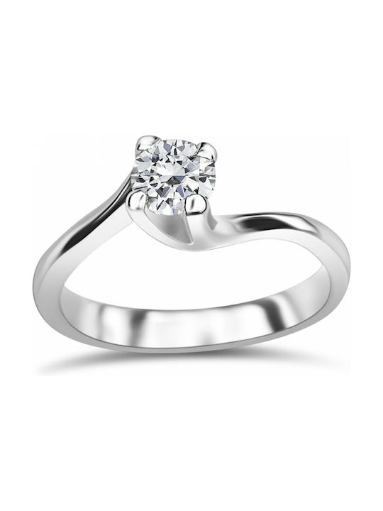 Single Stone from White Gold 14K