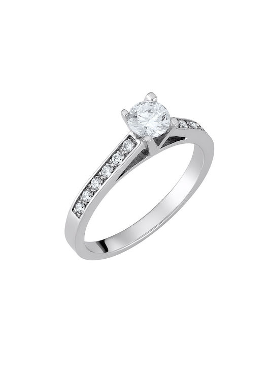 Single Stone from White Gold 14K