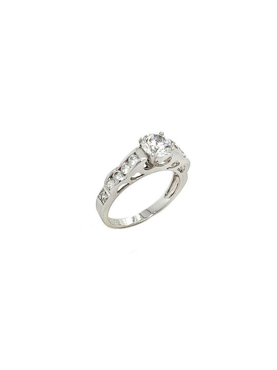 Single Stone from White Gold 14K