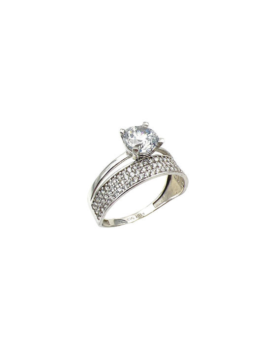 Single Stone from White Gold 14K