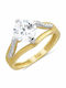 Goldjewels Single Stone from Gold 14K