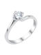 Single Stone from White Gold 18K