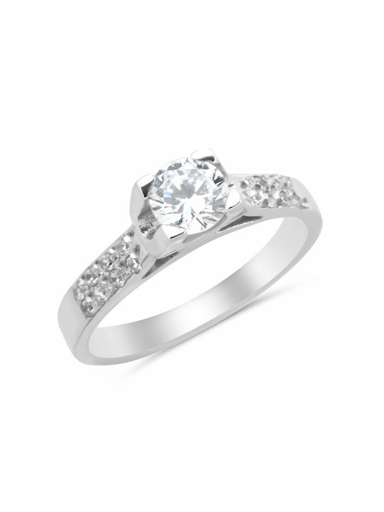 Single Stone from White Gold 14K